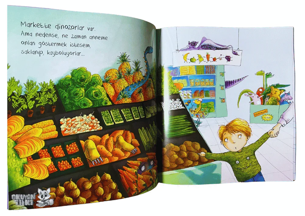 Dinozorlar Markette! (3+ Yaş) - Okuyan Tilki