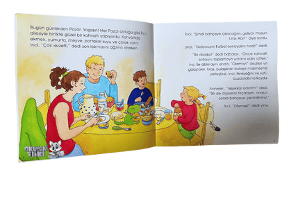 İnci Dişlerini Fırçalıyor ve Annesi Ona Yardım Ediyor (5+ Yaş)