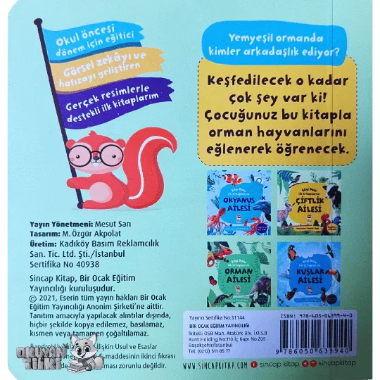 Bilgi Dolu İlk Kitaplarım - Orman Ailesi (1+ Yaş) - Okuyan Tilki