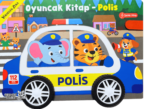 Oyuncak Kitap - Polis (Gerçek Tekerlekli) (0+ Yaş)