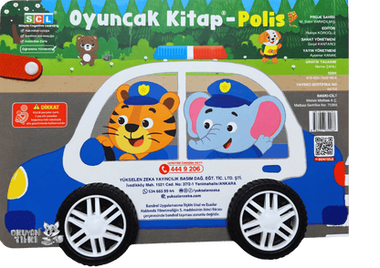 Oyuncak Kitap - Polis (Gerçek Tekerlekli) (0+ Yaş)