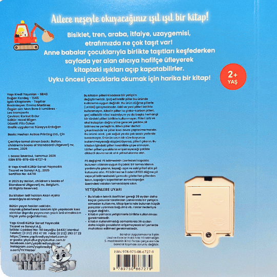 Işıklı Kitaplarım: Taşıtlar (Lichterbuch, 2+ Yaş)