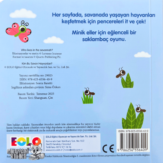 Sürgülü Kitap - Kim Bu Savan Hayvanları? (2+ Yaş)