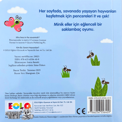 Sürgülü Kitap - Kim Bu Savan Hayvanları? (2+ Yaş)