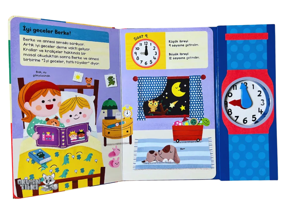 İlk Kitaplarım – Saatleri Öğreniyorum (0+ Yaş) - Okuyan Tilki
