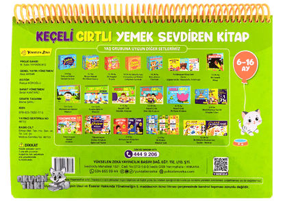 6-16 Ay İlk Cırt Cırtlı Keçeli Etkinlik Kitabım - Yemek Sevdiren Kitap