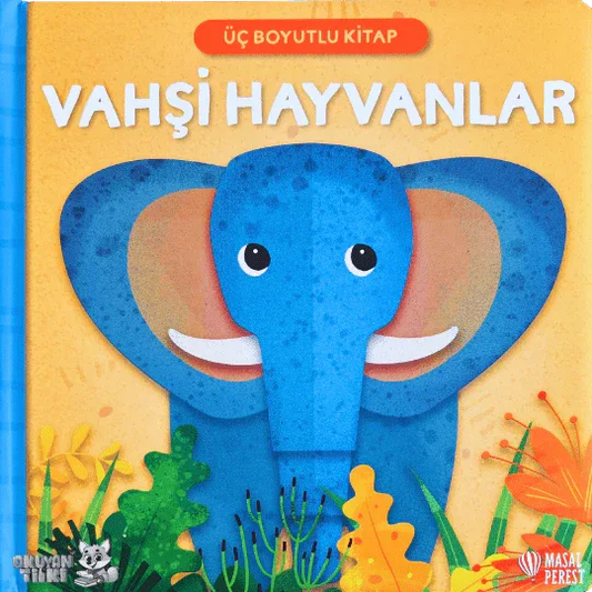 Üç Boyutlu Kitap - Vahşi Hayvanlar (1+ Yaş) - Okuyan Tilki