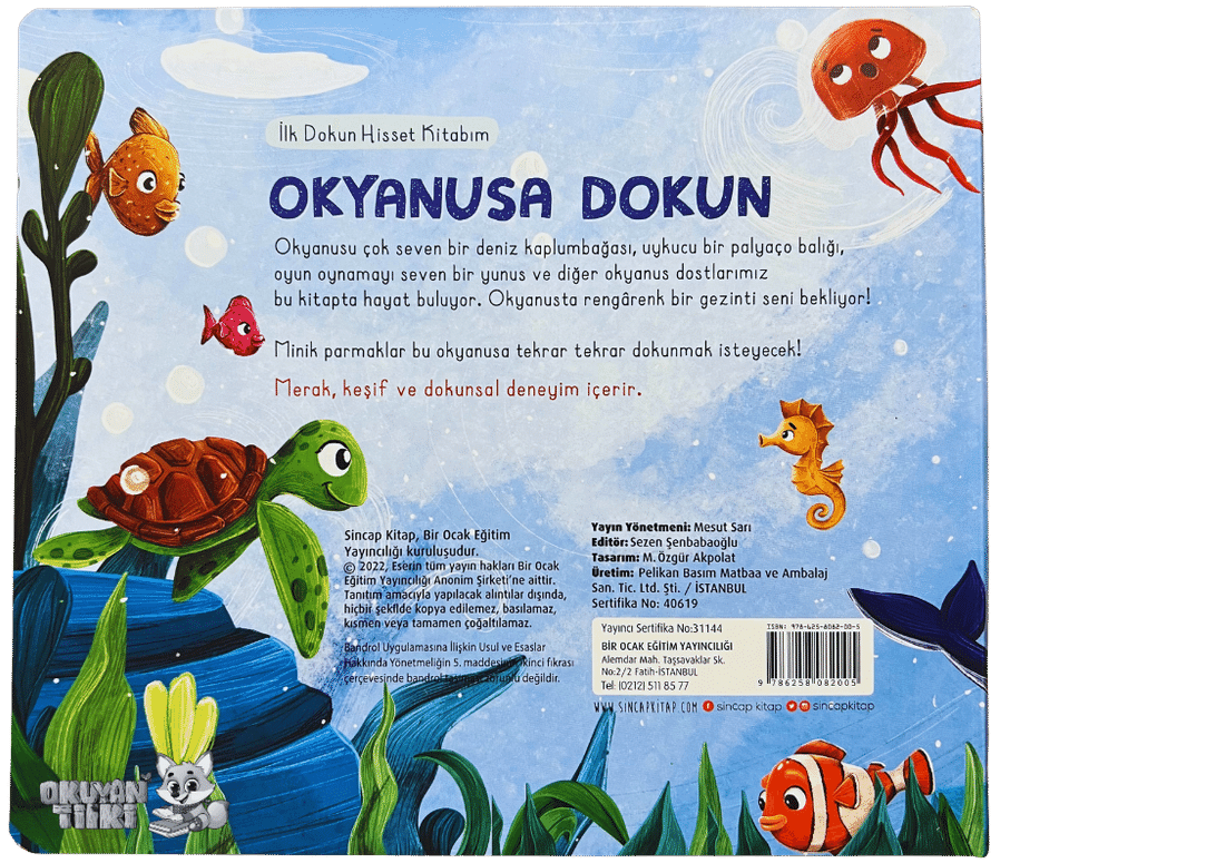 İlk Dokun Hisset Kitabım-Okyanusa Dokun (Fühlbuch, 2+ Yaş)