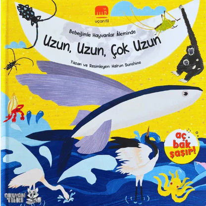 Bebeğimle Hayvanlar Âleminde - Uzun, Uzun, Çok Uzun (1+ Yaş, 3D Kitap) - Okuyan Tilki
