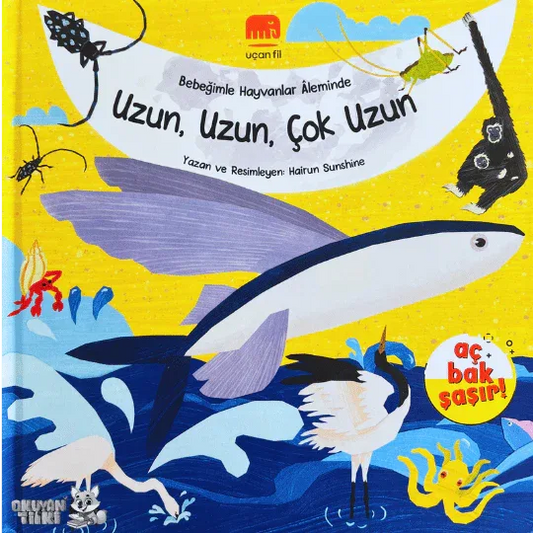Bebeğimle Hayvanlar Âleminde - Uzun, Uzun, Çok Uzun (1+ Yaş, 3D Kitap) - Okuyan Tilki