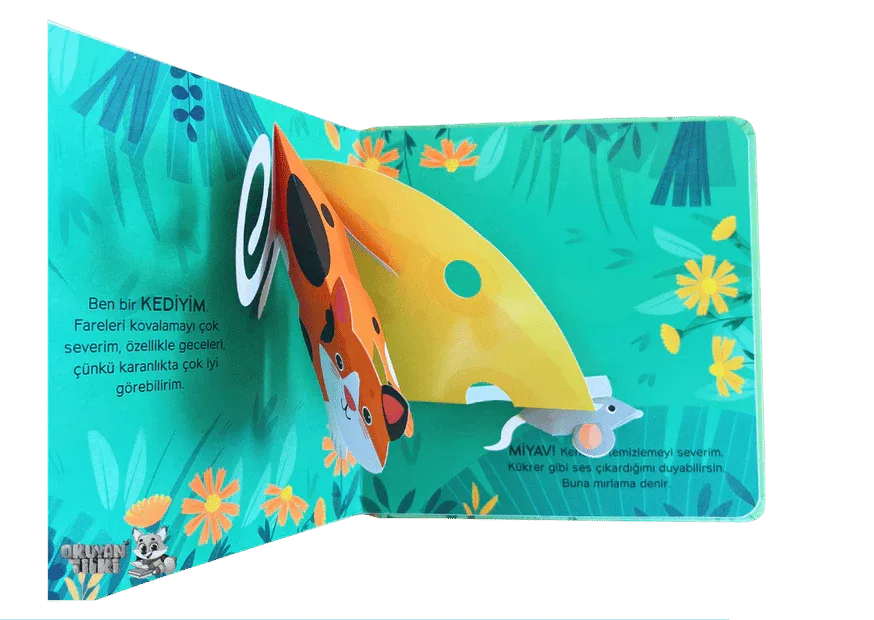 Üç Boyutlu Kitap - Çiftlik Hayvanları (1+ Yaş) - Okuyan Tilki