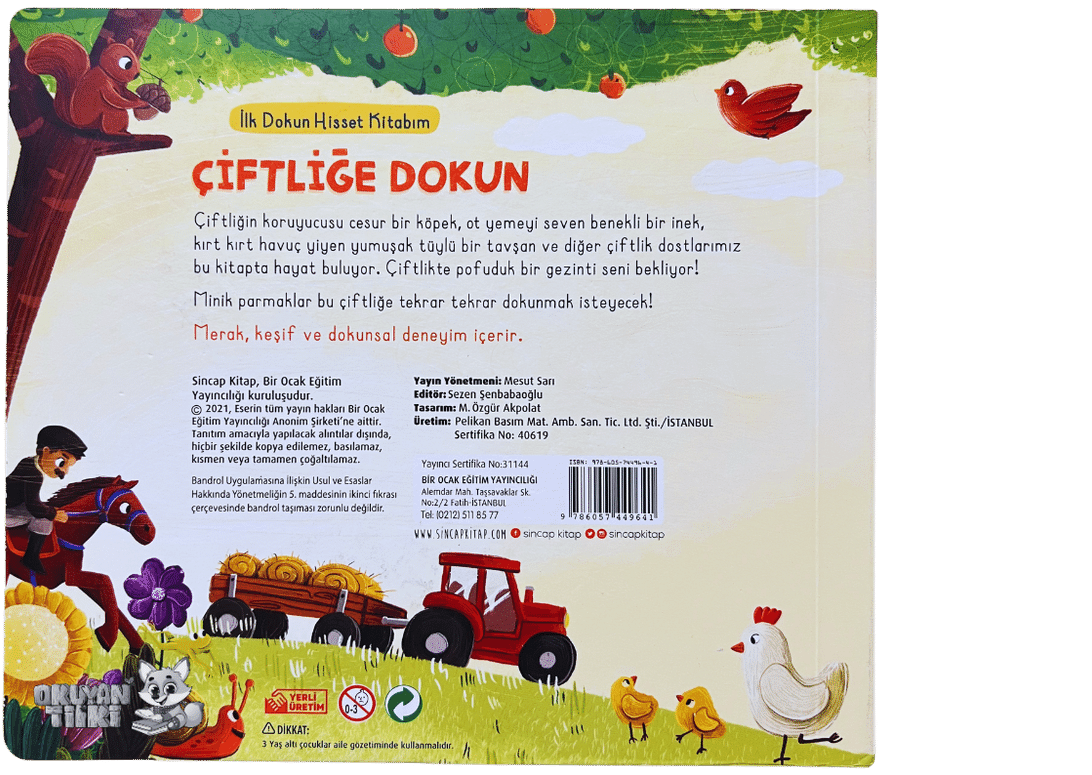 İlk Dokun Hisset Kitabım-Çiftliğe Dokun (Fühlbuch, 2+ Yaş)