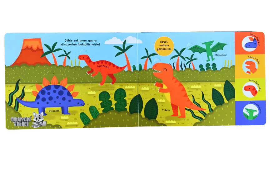 Çılgın Dinozorlar - Pencereli Kitap (0+ Yaş) - Okuyan Tilki