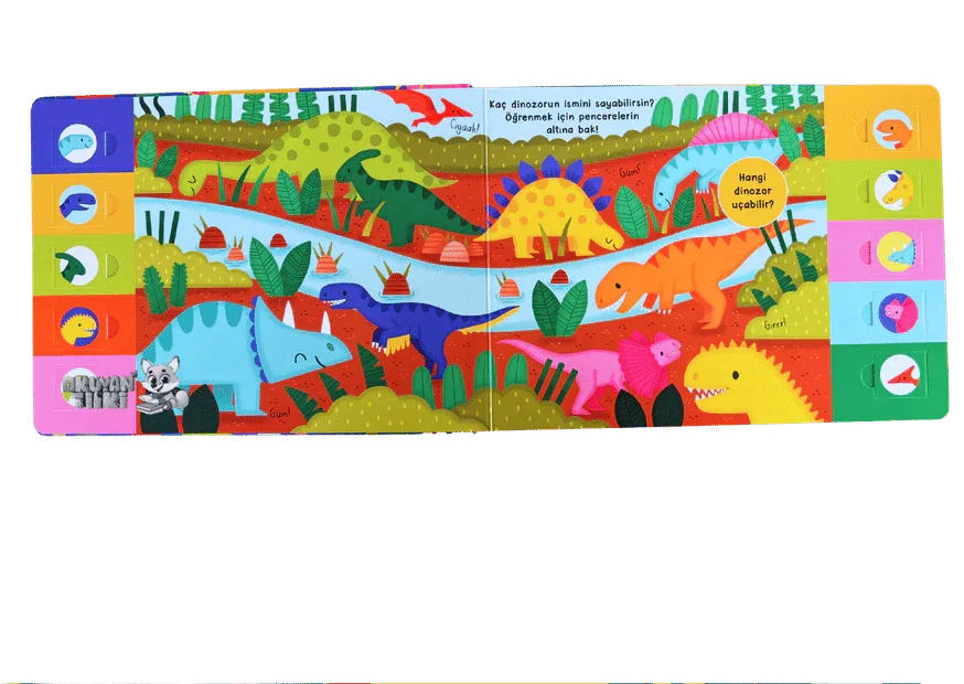 Çılgın Dinozorlar - Pencereli Kitap (0+ Yaş) - Okuyan Tilki