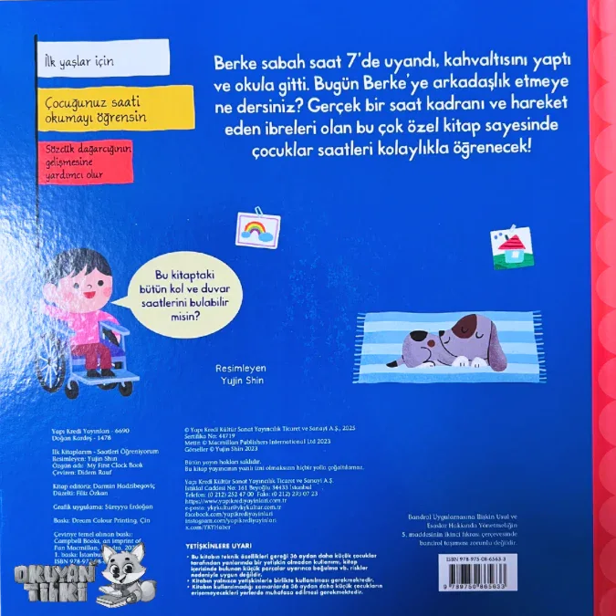 İlk Kitaplarım – Saatleri Öğreniyorum (0+ Yaş) - Okuyan Tilki