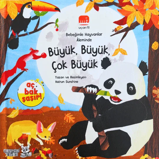 Bebeğimle Hayvanlar Âleminde - Büyük, Büyük, Çok Büyük (1+ Yaş, 3D Kitap) - Okuyan Tilki