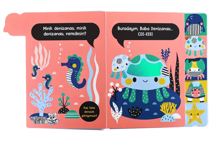 Cee-Eee Dokun Hisset Sevimli Okyanus Hayvanları (0+ Yaş) - Okuyan Tilki