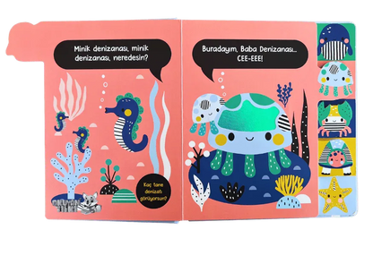 Cee-Eee Dokun Hisset Sevimli Okyanus Hayvanları (0+ Yaş) - Okuyan Tilki