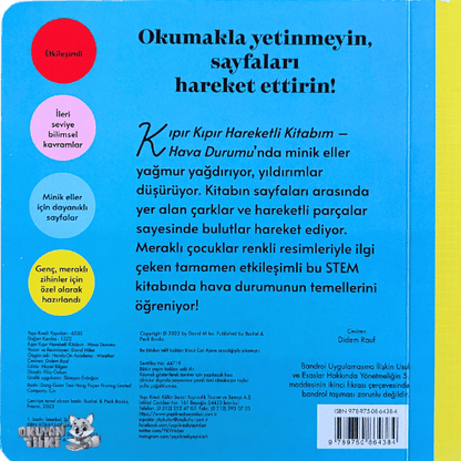 Kıpır Kıpır Hareketli Kitabım – Hava Durumu (3+ Yaş)