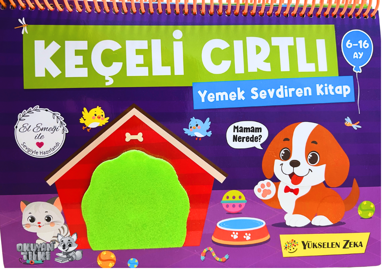 6-16 Ay İlk Cırt Cırtlı Keçeli Etkinlik Kitabım - Yemek Sevdiren Kitap