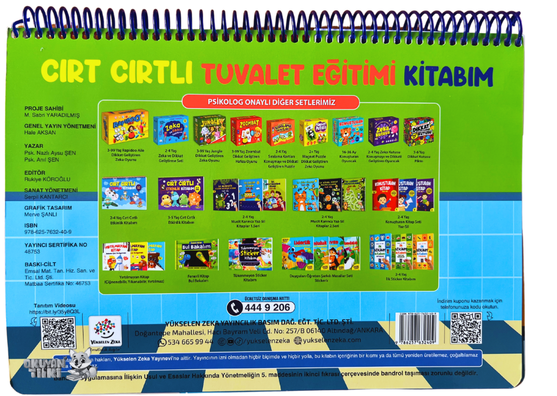 Cırt Cırtlı Tuvalet Eğitimi Kitabım (1+ Yaş)