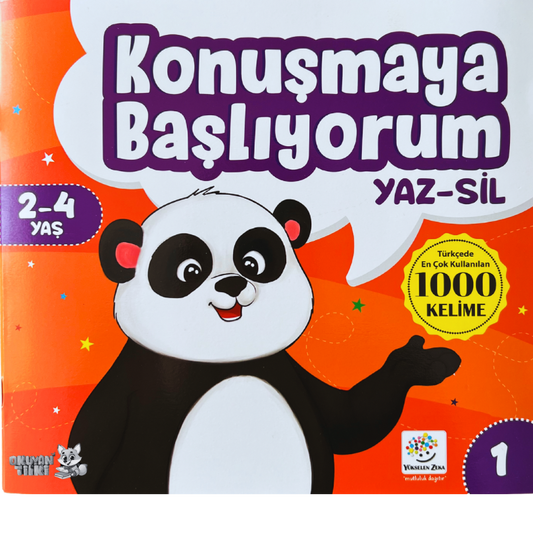 Konuşmaya Başlıyorum 1 - Yaz Sil (2-4 Yaş)