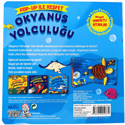 Okyanus Yolculuğu – Pop Up ile Keşfet (3D Kitap, 2+ Yaş)